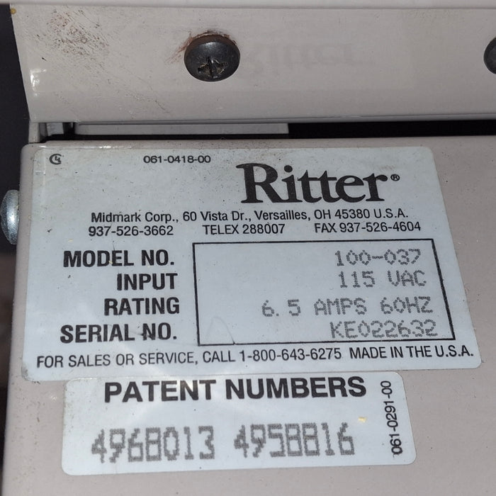 Ritter 100 Exam Table