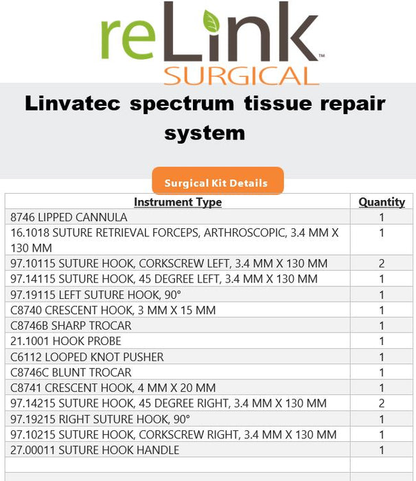 Linvatec Spectrum Tissue Repair System