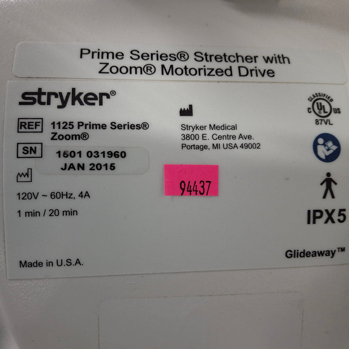 Stryker 1125 ZOOM Prime Series Stretcher