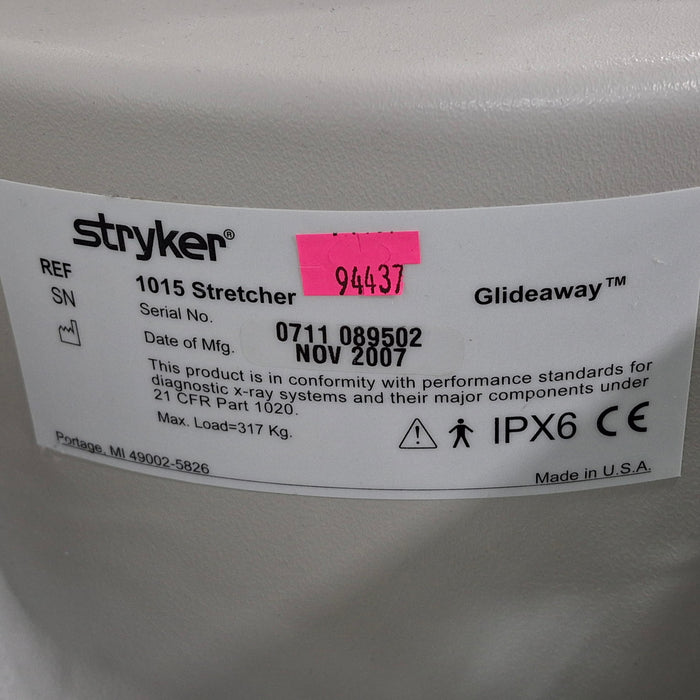 Stryker 1015 Big Wheel Glideaway Stretcher