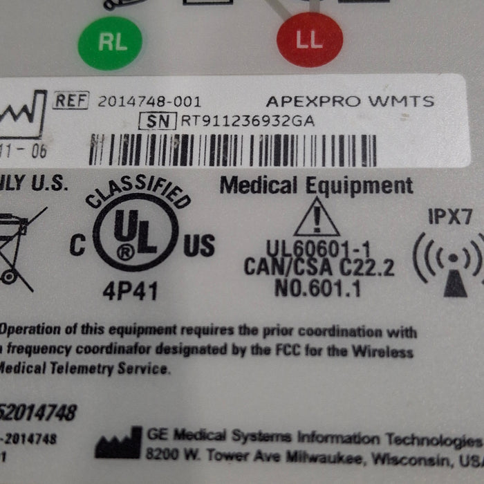 GE Healthcare ApexPro CH Telemetry Transmitter