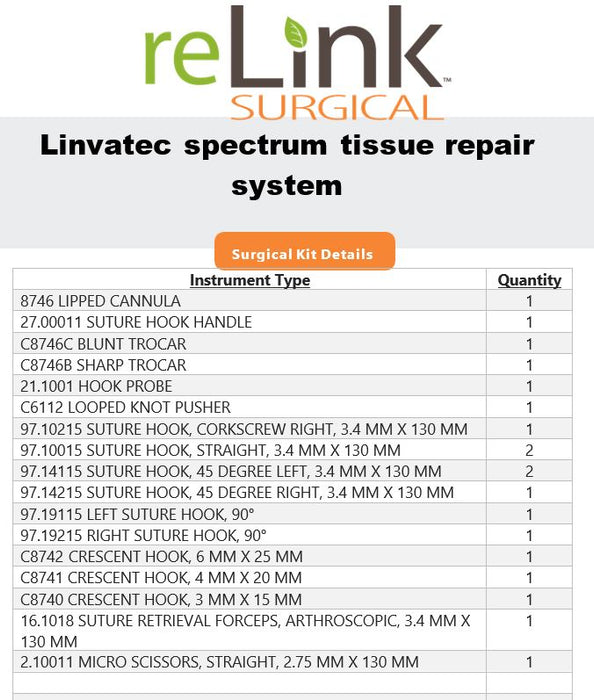 Linvatec Spectrum Tissue Repair System