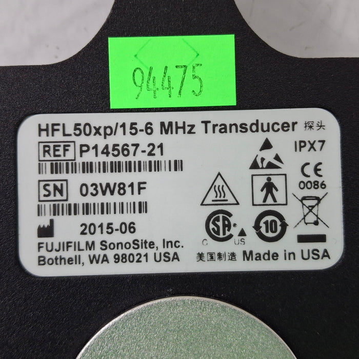 Sonosite HFL50 15-6 Linear Array Transducer