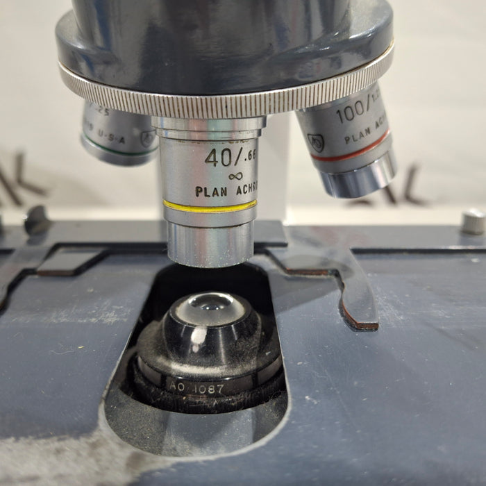 American Optical One-Ten Binocular Microscope