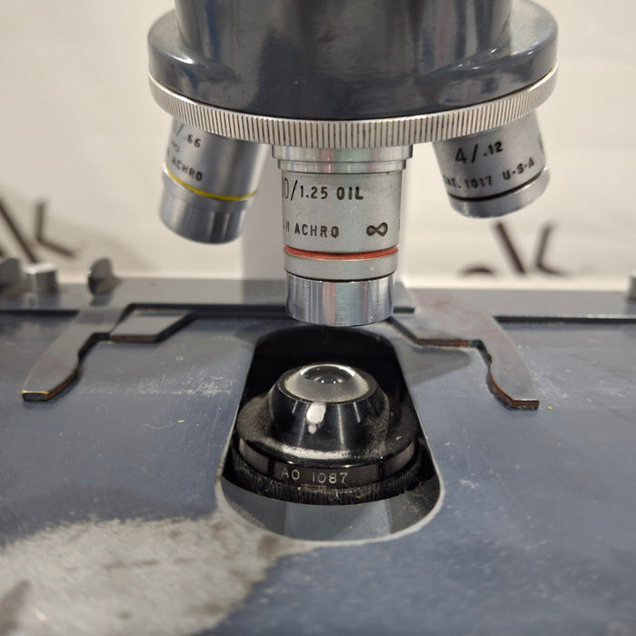 American Optical One-Ten Binocular Microscope