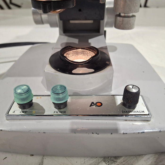 American Optical One-Ten Binocular Microscope