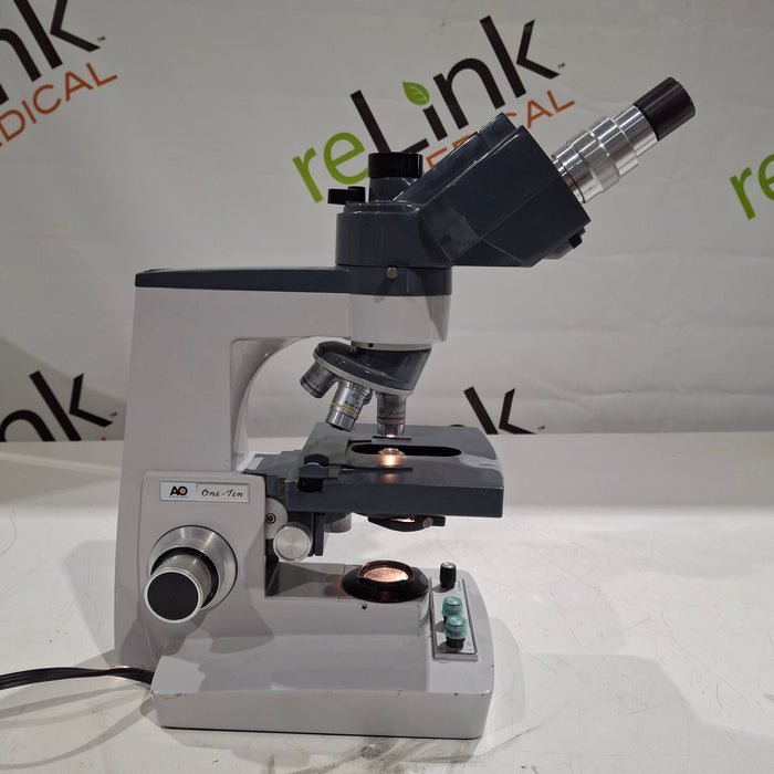 American Optical One-Ten Binocular Microscope