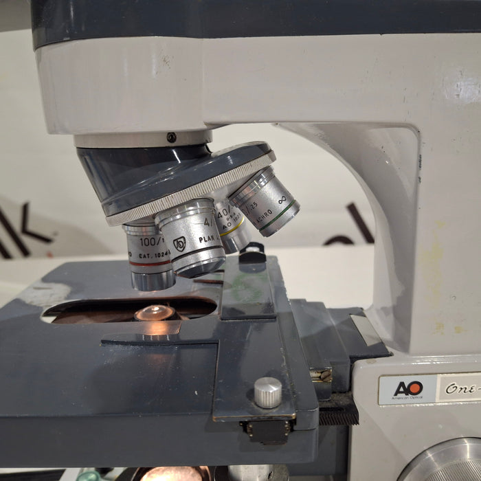 American Optical One-Ten Binocular Microscope