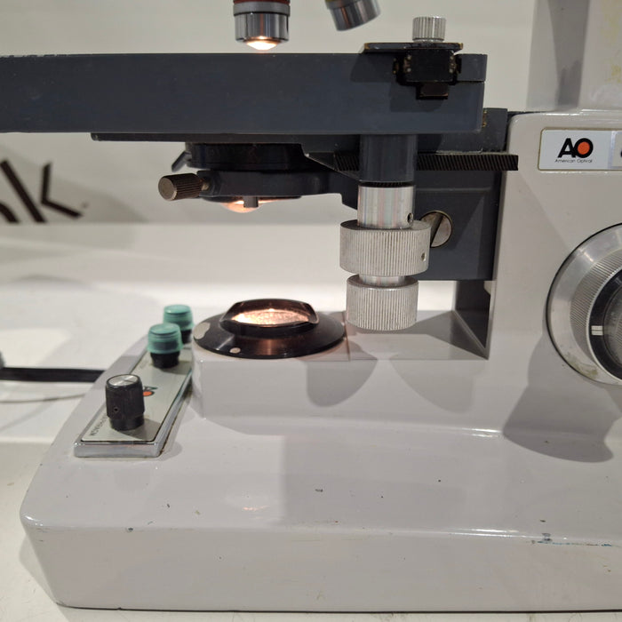 American Optical One-Ten Binocular Microscope