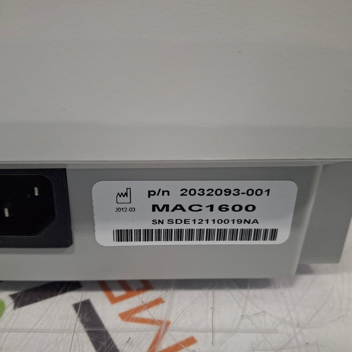 GE Healthcare MAC 1600 ECG