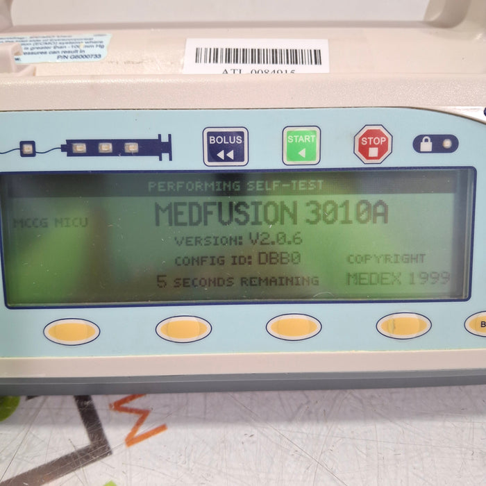 Smiths Medical Medfusion 3010a Syringe Infusion Pump