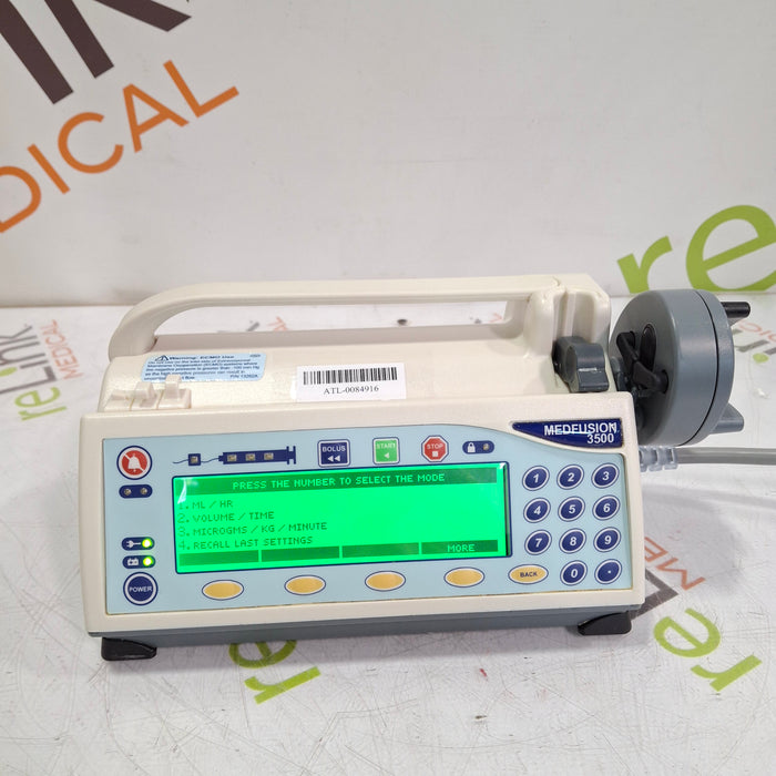 Smiths Medical Medfusion 3500 Syringe Infusion Pump