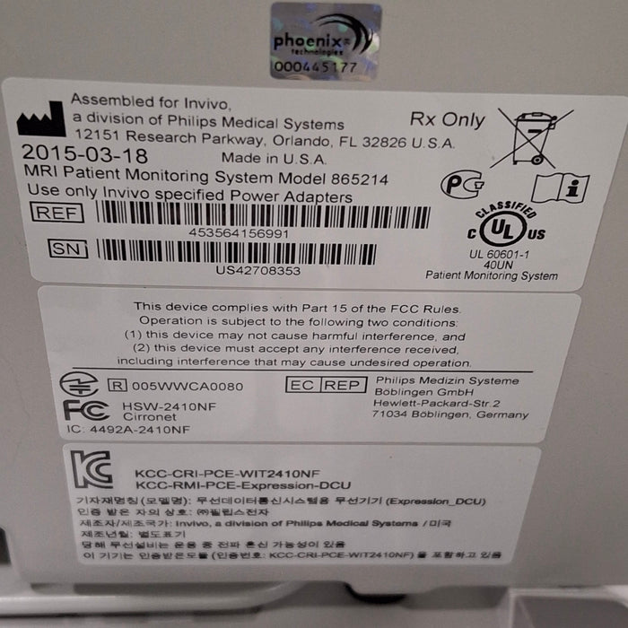 Invivo MDE Expression MRI Patient Monitoring System