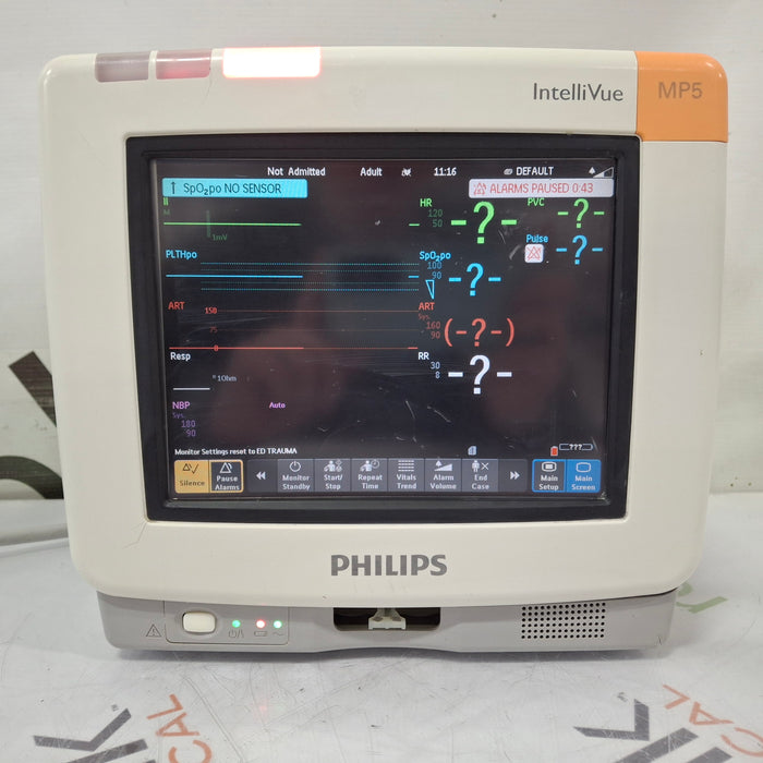 Philips Intellivue MP5 - ECG, Fast SpO2, NIBP, Press, Temp Patient Monitor