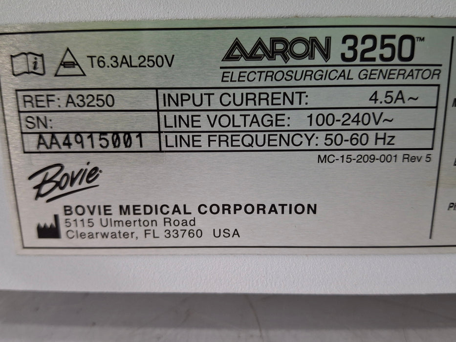 Bovie Aaron 3250 Electrosurgical Unit