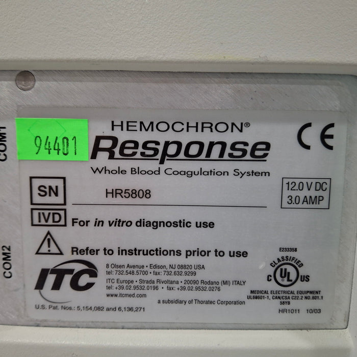 Hemochron Response Whole Blood Coagulation System