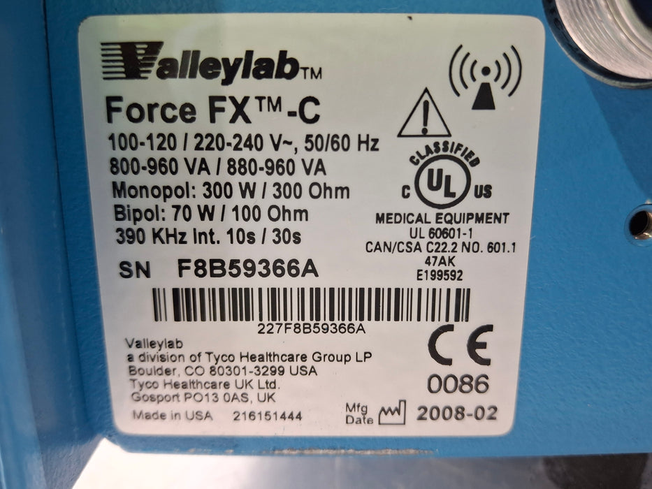 Covidien Valleylab Force FX-C Electrosurgical Generator