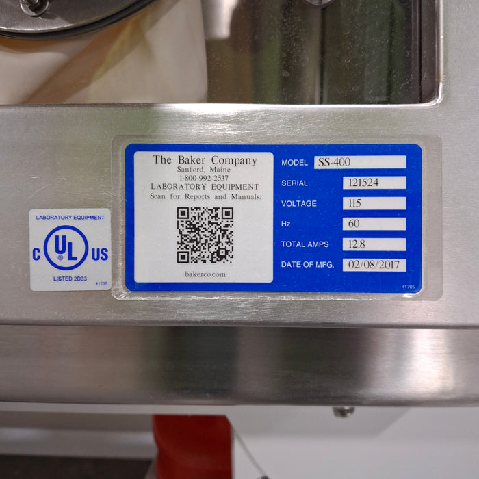 The Baker Company SS 400 Fume Hood Glove Box