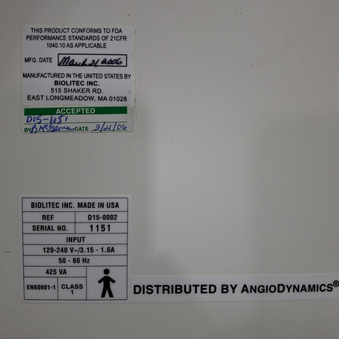 AngioDynamics D15-0002 Endovenous Laser