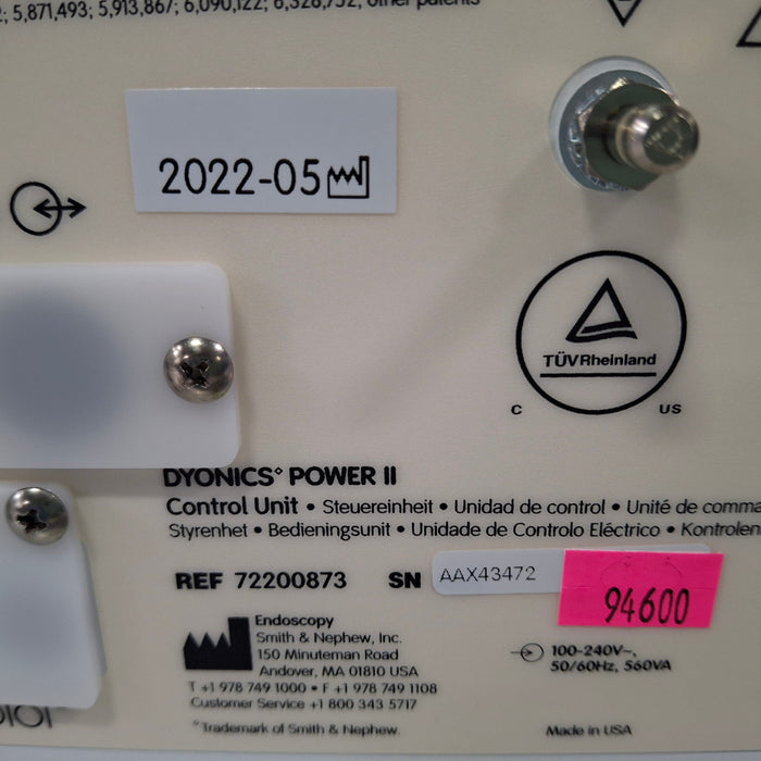 Smith & Nephew Dyonics Power 72200873 Control Unit