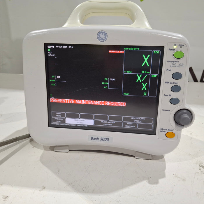 GE Healthcare Dash 3000 - GE/Nellcor SpO2 Patient Monitor