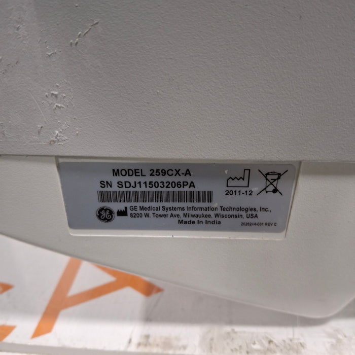 GE Healthcare Corometrics 250cx Series Model 259cx-a Fetal Monitor