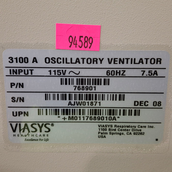 CareFusion SensorMedics 3100A Oscillatory Ventilator