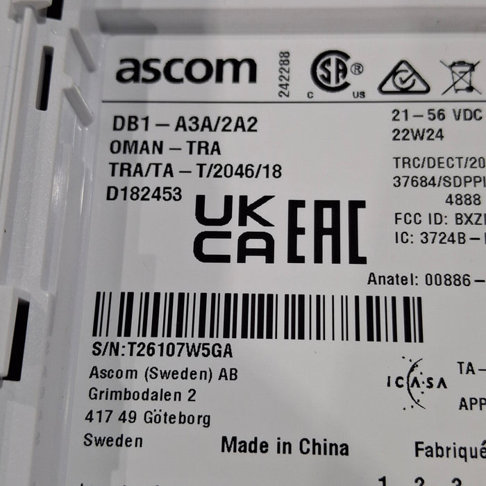 Ascom Ascom DB1 A3A/2A2 Base Station Computers Tablets & Networking reLink Medical