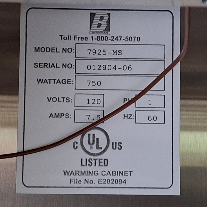 Blickman Blickman 7925MS Benchtop Single Compartment Warming Cabinet Medical Furniture reLink Medical