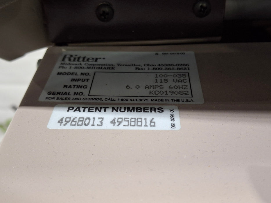 Ritter 100 Exam Table