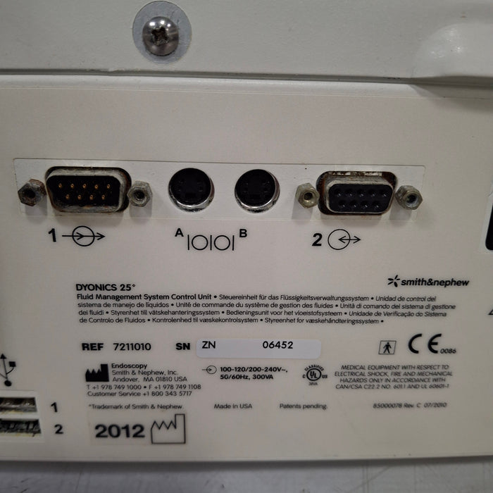 Smith & Nephew Dyonics 25 Fluid Management System Control Unit