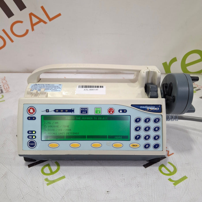 Smiths Medical Medfusion 3500 Syringe Infusion Pump