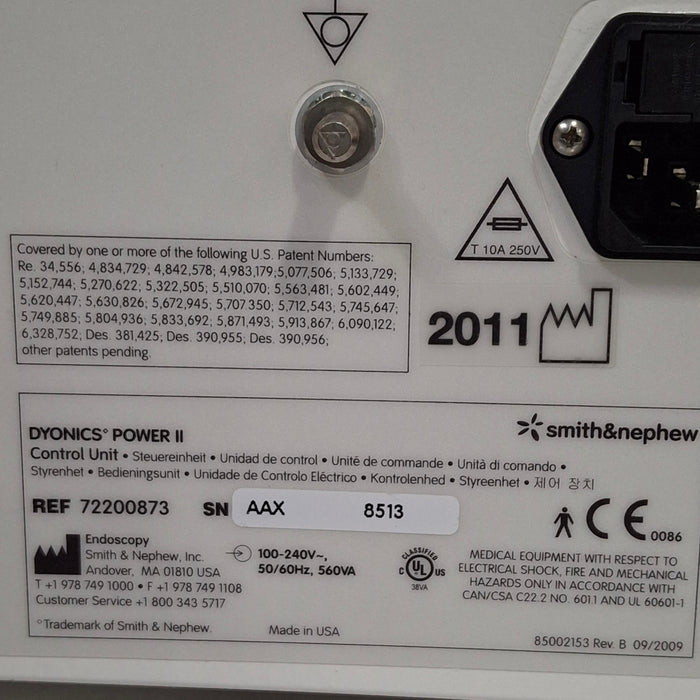 Smith & Nephew Dyonics Power 72200873 Control Unit