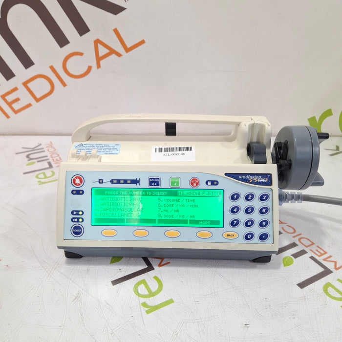 Smiths Medical Medfusion 3500 Syringe Infusion Pump