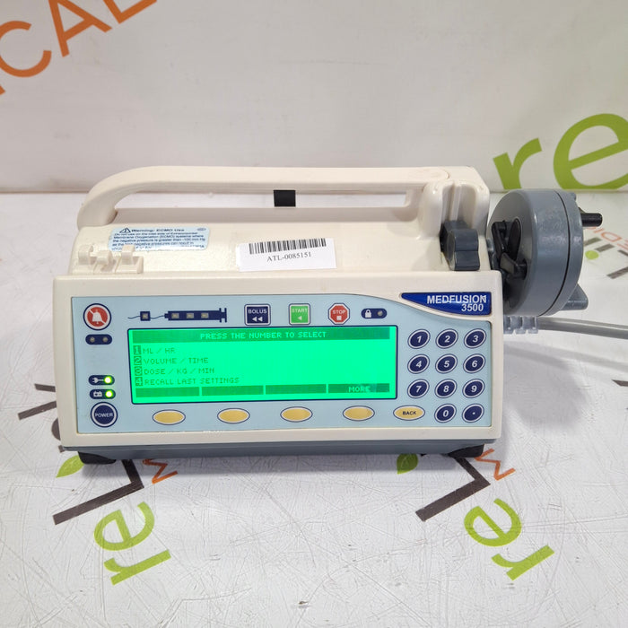 Smiths Medical Medfusion 3500 Syringe Infusion Pump