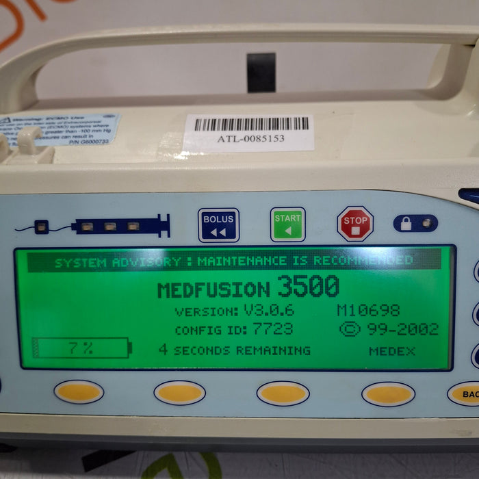 Smiths Medical Medfusion 3500 Syringe Infusion Pump