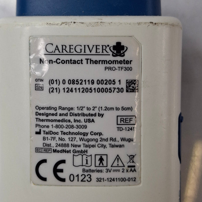 Thermomedics, Inc. Thermomedics, Inc. CareGiver Pro-TF300 Non-Contact Thermometer Diagnostic Exam Equipment reLink Medical