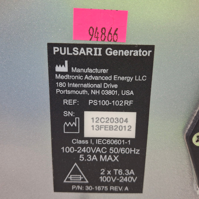 Medtronic PEAK Plasmablade Pulsar II Peak Surgery System