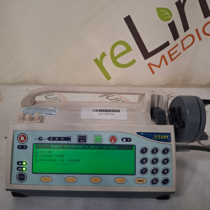 Smiths Medical Medfusion 3500 Syringe Infusion Pump