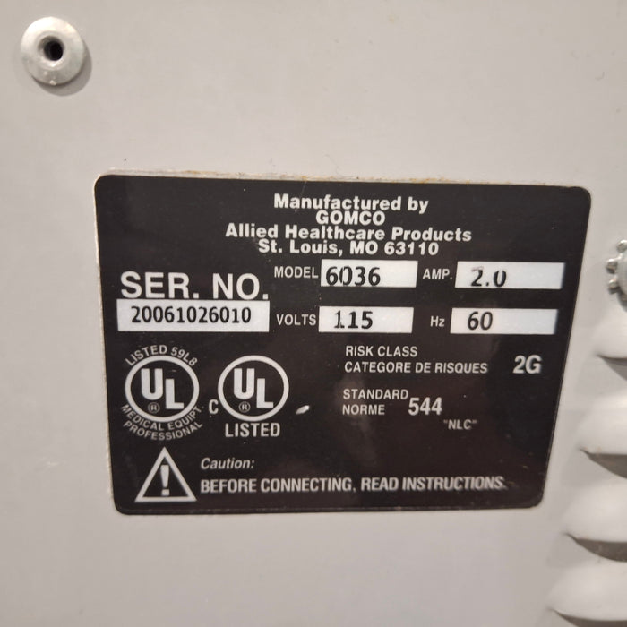 Gomco 6036 Constant & Intermittent Pump