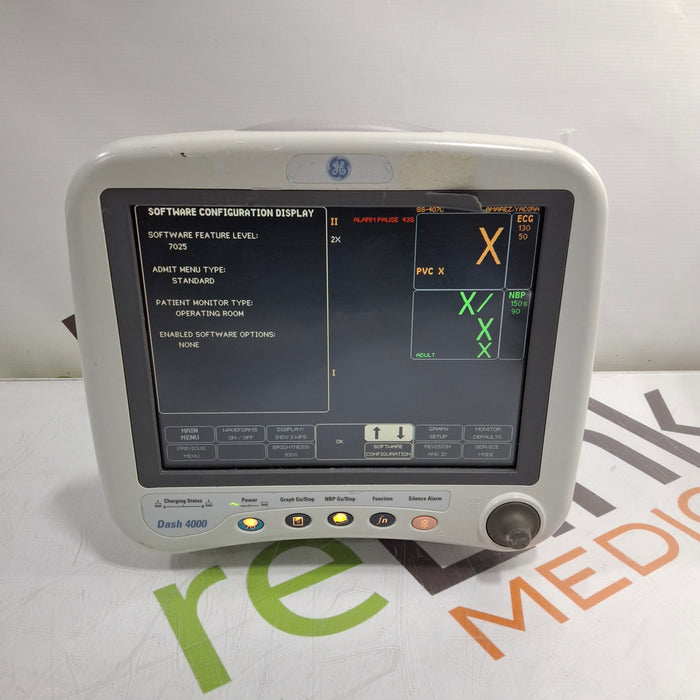 GE Healthcare Dash 4000 - GE/Nellcor SpO2 Patient Monitor