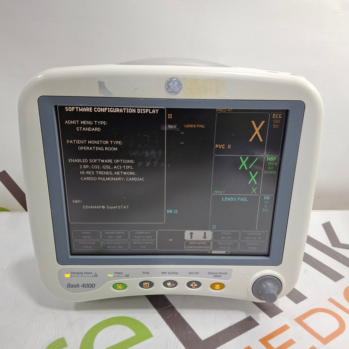 GE Healthcare Dash 4000 - Masimo SpO2 Patient Monitor