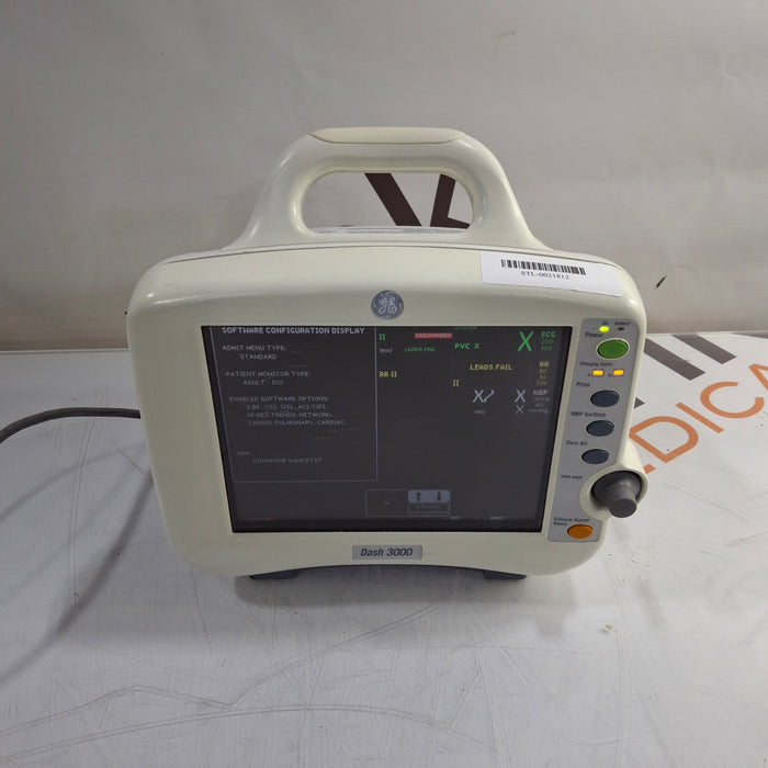 GE Healthcare Dash 3000 - Masimo SpO2 Patient Monitor