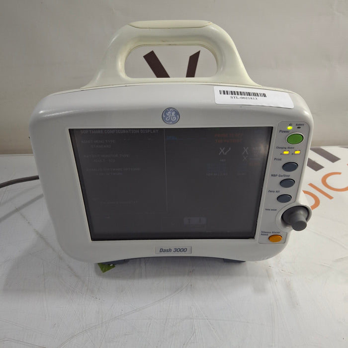 GE Healthcare Dash 3000 - Masimo SpO2 Patient Monitor