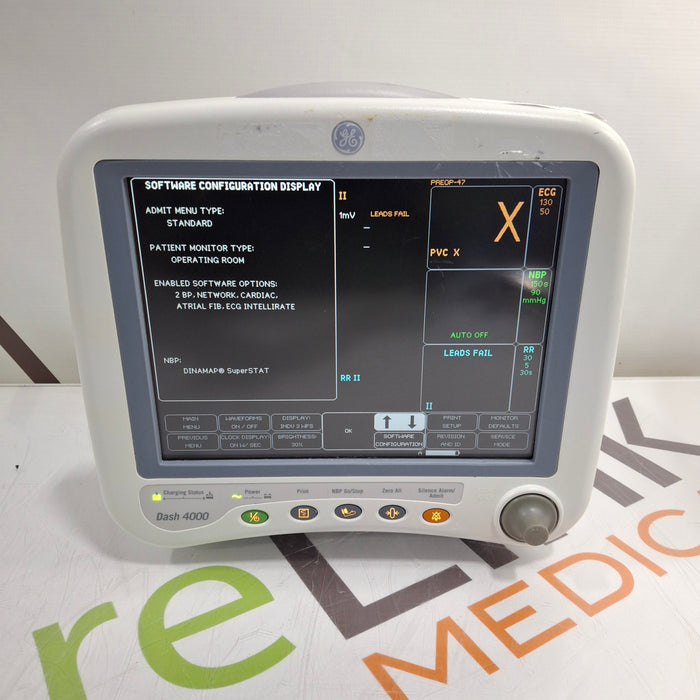 GE Healthcare Dash 4000 - Masimo SpO2 Patient Monitor