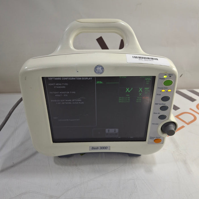 GE Healthcare Dash 3000 - Masimo SpO2 Patient Monitor