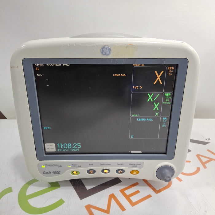 GE Healthcare Dash 4000 - Masimo SpO2 Patient Monitor