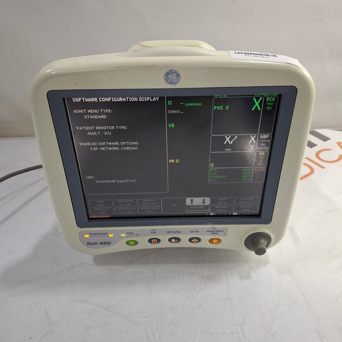 GE Healthcare Dash 4000 - Masimo SpO2 Patient Monitor