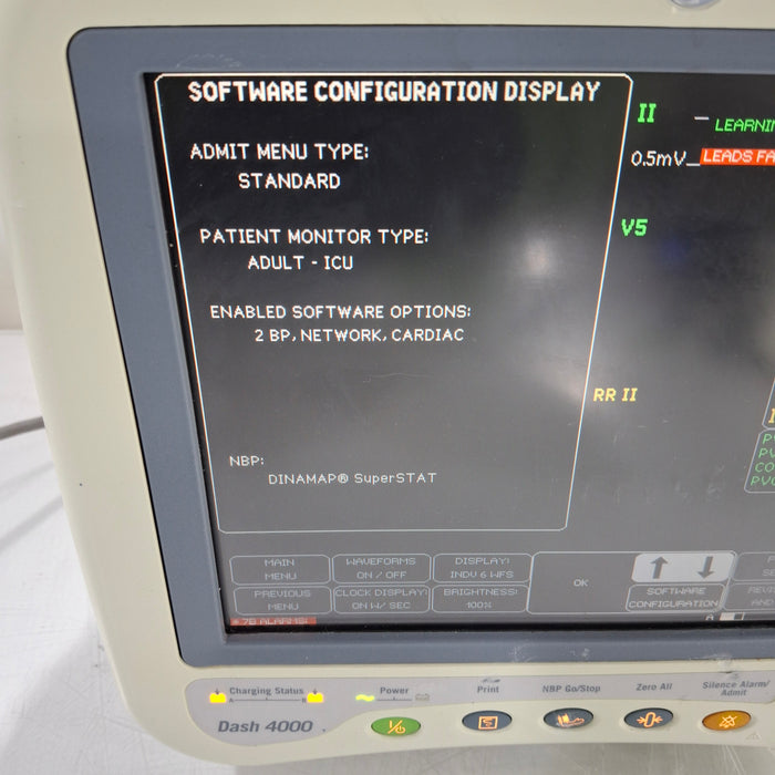 GE Healthcare Dash 4000 - Masimo SpO2 Patient Monitor