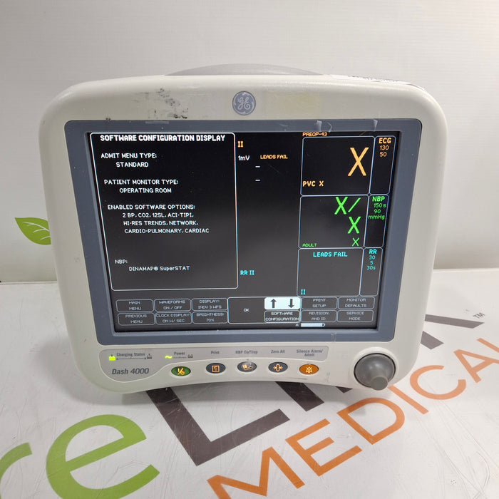 GE Healthcare Dash 4000 - Masimo SpO2 Patient Monitor